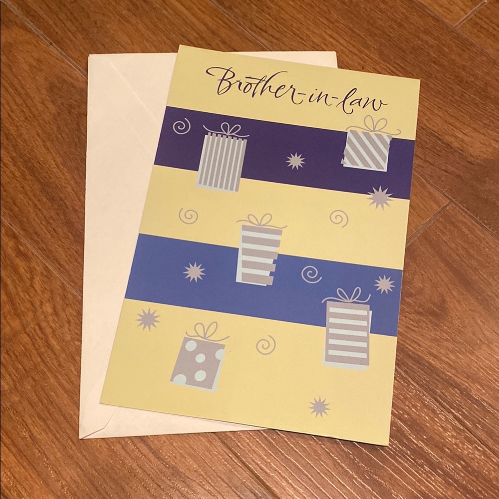 Brother-in-Law Birthday Card and Envelope